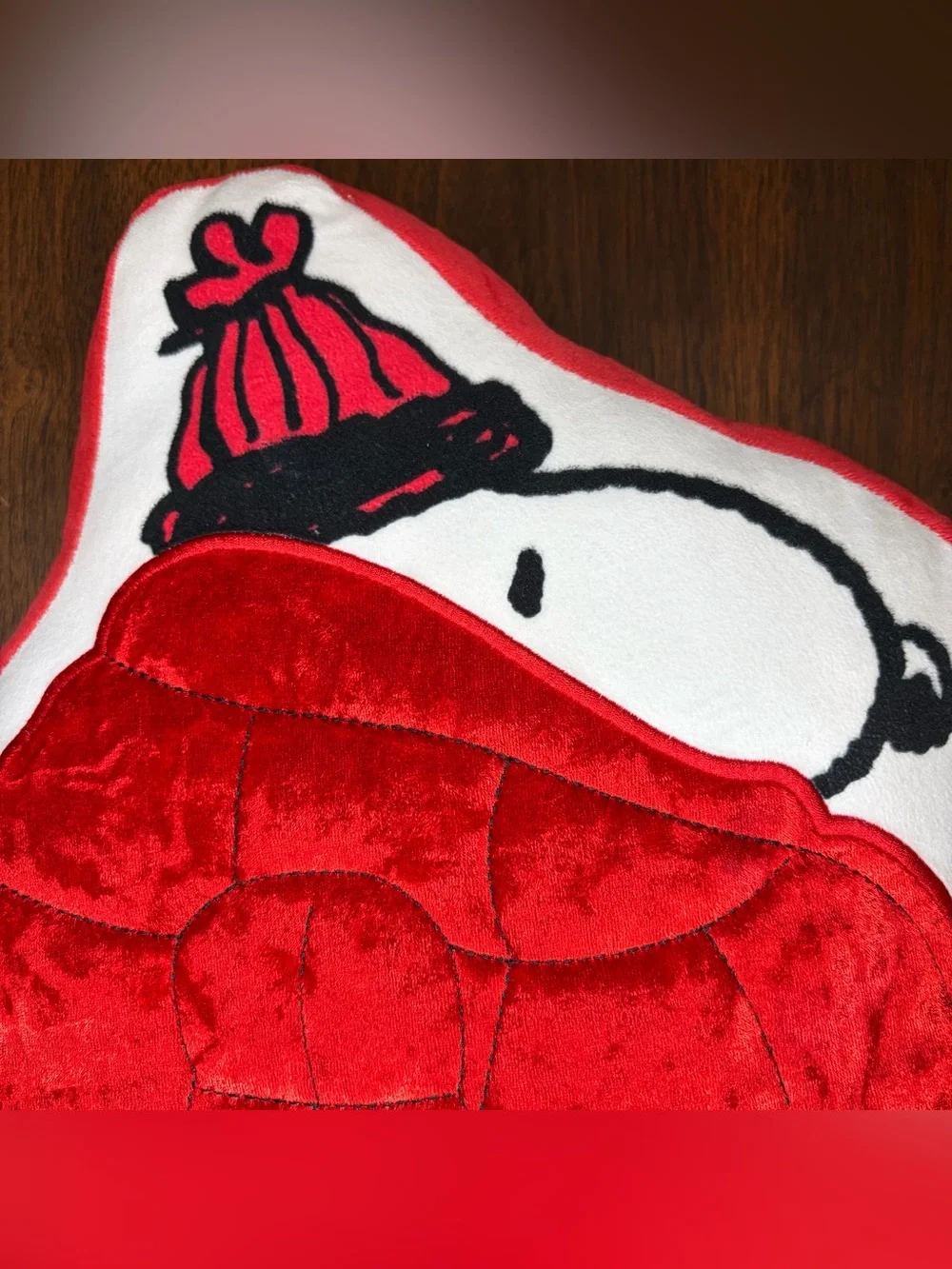 Peanuts Snoopy Red Puffer Winter Hat Jacket Coat Pillow Plush